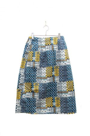 画像1: 　Lilou&Lily  　MYSTERYOUS　PATTERN　BOX LONG SKIRT　　B.YELLOW (1)