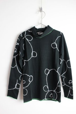 画像1: 　40%off  フランキーグロウ　BEAR HIGH-NECK L/S TEE   カラー；BLACK (1)