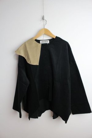 画像1: 30%off UNIONINI　　couduroy blouse  BLACK (1)