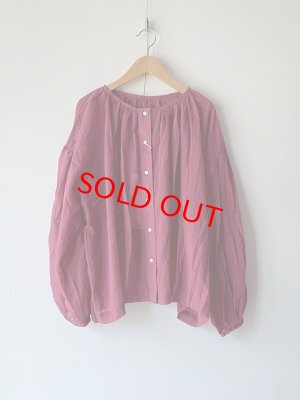 画像1: ALL HOURS 　80/GAUZE COTTON GARMENT DYED BLOUSE  　B.PINK　　size；38 (1)