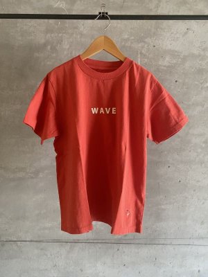 画像1: 2024　快晴堂　コットン　WAVE  Tシャツ　　 4； レッド　　サイズ:3+ (1)