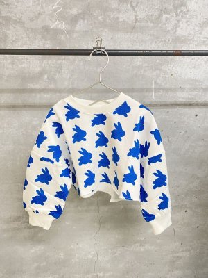 画像1: 2024AW　UNIONINI　　cropped sweatshirt　　 カラー；white　　 (1)