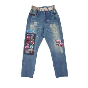 画像1: Hystericmini　Like a denim ストレッチパンツ　　45；インディゴ (1)