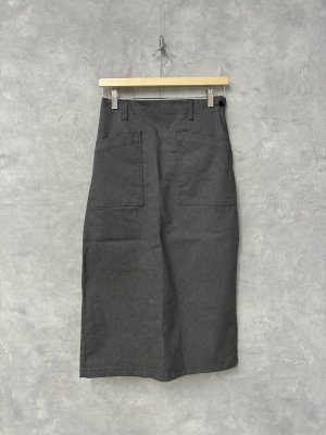 画像1: NATURAL LAUNDRY　ロイカストレッチデニムナロースカート　940；グレー　 (1)