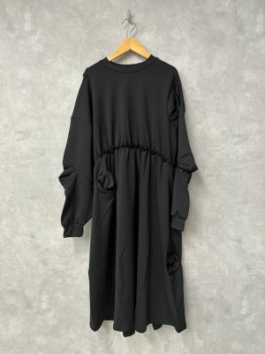 画像1: フランキーグロウ　SOCK HEELS  JERSEY DRESS      BLACK    サイズ；F2    (1)