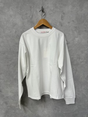 画像1: ALL HOURS 　AMERICAN COTTON LONG SLEEVE TEE   A.WHITE (1)