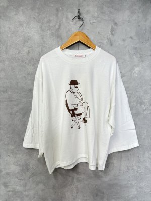 画像1: ALL HOURS 　6.2oz MIDI WEGHT 3/4  TEE    A.WHITE (1)