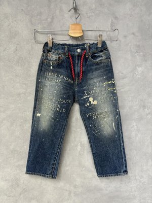 画像1: 2024秋冬　DENIMDUNGAREE　　  12ozHOME MADEデニム MICKEY PN　　14；ブルー (1)