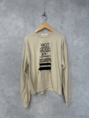 画像1: ALL HOURS 　　6.2OZ  MID WEIGHT L/S TEE 　NOT GOOD　　B.BEIGE (1)