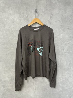 画像1: ALL HOURS 　　6.2OZ  MID WEIGHT L/S TEE WINTER BEACH      C.CHARCOAL    (1)