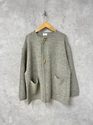 画像1: NATURAL LAUNDRY　ネップトグルはおりカーディガン　　950；グレー　　サイズ2 (1)