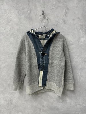 画像1: 2024秋冬　DENIMDUNGAREE　　ビンテージウラケ リメイク セーラー JK　　3；グレー (1)