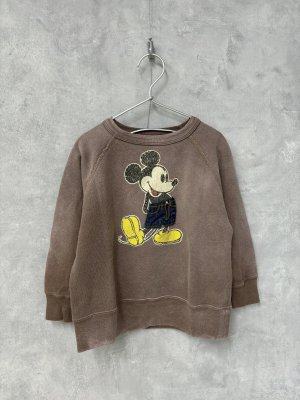 画像1: 2024秋冬　DENIMDUNGAREE　ビンテージウラケ MICKEY スウェット　27；淡茶 (1)