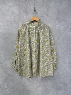 画像1: Lilou&Lily 　LIBERTY  FABRICS FLOWER PRINT BLOUSES    　　YELLOW      size:38 (1)