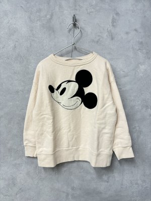 画像1: 2024秋冬　DENIMDUNGAREE　ビンテージウラケ MICKEY FACE スウェット　1；白 (1)