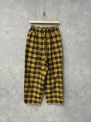 画像1: NATURAL LAUNDRY   Tタータン　ラフパンツ　253 :イエロー系   サイズ2 (1)