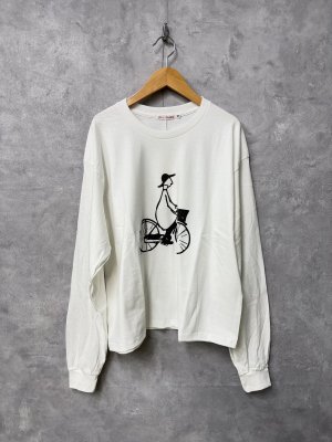 画像1: ALL HOURS 　　6.2OZ　MID　WEIGHT　L/S　TEE  A.WHITE    サイズ；1 (1)