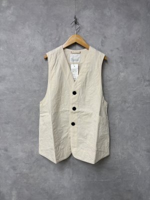 画像1: NATURAL LAUNDRY   Aツイルミドルベスト　　140；生成　　サイズ2 (1)