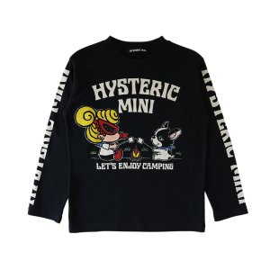 画像1: Hystericmini　MINI&J CAMPING JOURNEY 長袖Tシャツ　　10；ブラック (1)