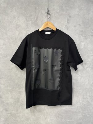 画像1: 2025SS   フランキーグロウ　SYNTHETIC LEATHER ART TEE     BLACK (1)