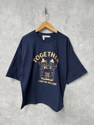 画像1: ALL HOURS 　　6.0OZ　MIDI　WEIGHT　STANDARD   　TEE  　D.NAVY   サイズ；1 (1)