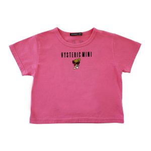 画像1: Hystericmini　ANGEL MINI ショート丈 半袖Tシャツ　　25；ピンク (1)