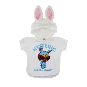 画像1: MY FIRST HYSTERIC　LITTLE BUNNY HOODIE耳付き 半袖Tシャツ　00；ホワイト　FREE(80-90cm) (1)