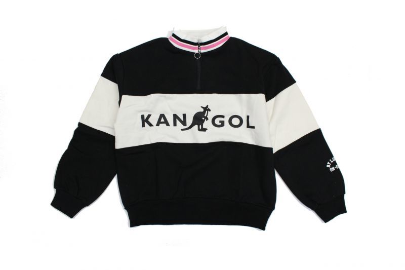 SALE by LOVEiT KANGOL ハーフジップトレーナー 80；黒 7894271 by