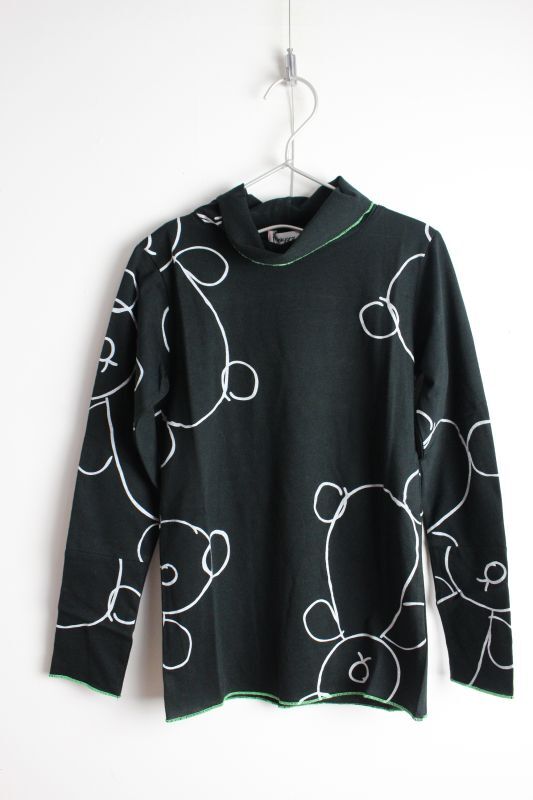 30%off フランキーグロウ BEAR HIGH-NECK L/S TEE カラー；BLACK