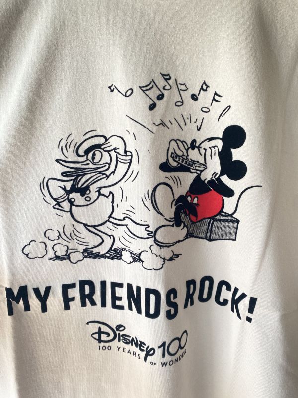 FITH*MICKEY テンジク Mickey &Donald 5ブソデTシャツ 16：ベージュ