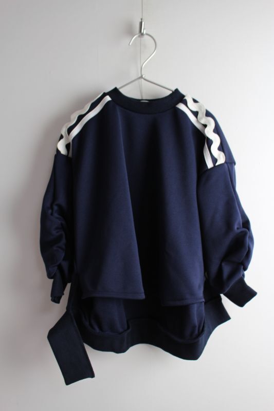 フランキーグロウ KUMA EMBROIDERY PATCH PULLOVER NAVY 23FWCS-451