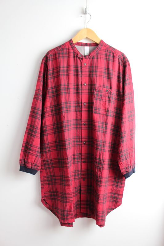 NATURAL LAUNDRY シャギーCKリブロングシャツ 353；レッド サイズ；2